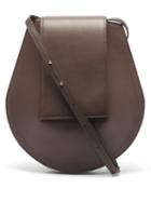 Matchesfashion.com Tsatsas - Cy Medium Grained-leather Shoulder Bag - Womens - Dark Brown