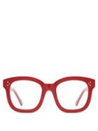 Matchesfashion.com Celine Eyewear - Oversized Acetate Glasses - Womens - Red