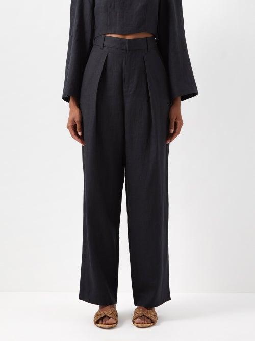 Mara Hoffman - Marella High-rise Wide-leg Trousers - Womens - Black