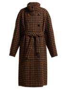Matchesfashion.com Lemaire - Checked Cotton Blend Coat - Womens - Brown Multi