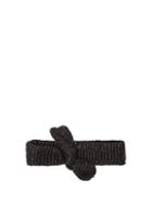 Matchesfashion.com Reinhard Plank Hats - Bow Raffia Knit Headband - Womens - Black