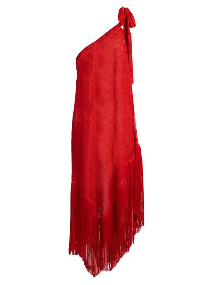 Missoni Mare Zigzag-knit Asymmetric Kaftan