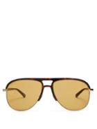 Matchesfashion.com Gucci - Aviator Acetate Sunglasses - Mens - Brown