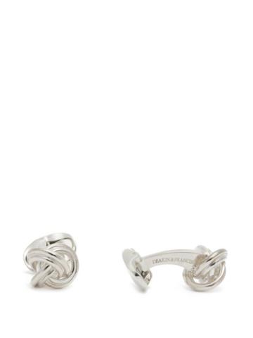 Matchesfashion.com Deakin & Francis - Knot Sterling Silver Cufflinks - Mens - Silver