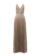 Matchesfashion.com Missoni - Pleated Metallic-jersey Cami Dress - Womens - Pink Multi