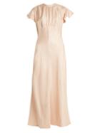 Matchesfashion.com Zimmermann - Painted Heart High Neck Dress - Womens - Pink