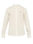 Matchesfashion.com Maison Kitsun - Fox Embroidered Cotton Poplin Shirt - Mens - Cream