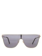 Retrosuperfuture Lenz Flat-top D-frame Mirrored Sunglasses