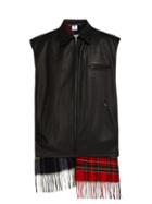 Matchesfashion.com Vetements - Scarf Lined Perforated Leather Gilet - Mens - Black
