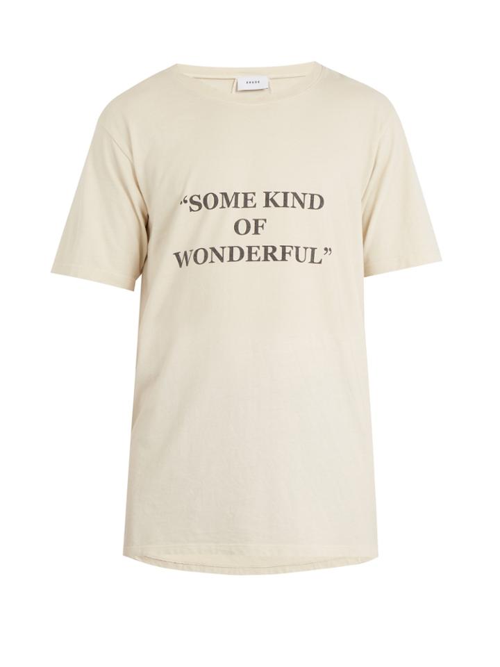Rhude Some Kind Of Wonderful-print Cotton T-shirt