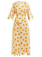 Matchesfashion.com Rhode Resort - Marcela Floral Print Cotton Maxi Dress - Womens - Ivory Multi