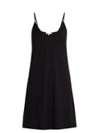 Ladies Lingerie Skin - Scoop-neck Pima-cotton Jersey Slip Dress - Womens - Black