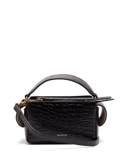 Matchesfashion.com Wandler - Yara Mini Crocodile Effect Leather Cross Body Bag - Womens - Navy