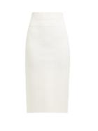 Matchesfashion.com Alexander Mcqueen - Topstitched Knitted Pencil Skirt - Womens - Ivory