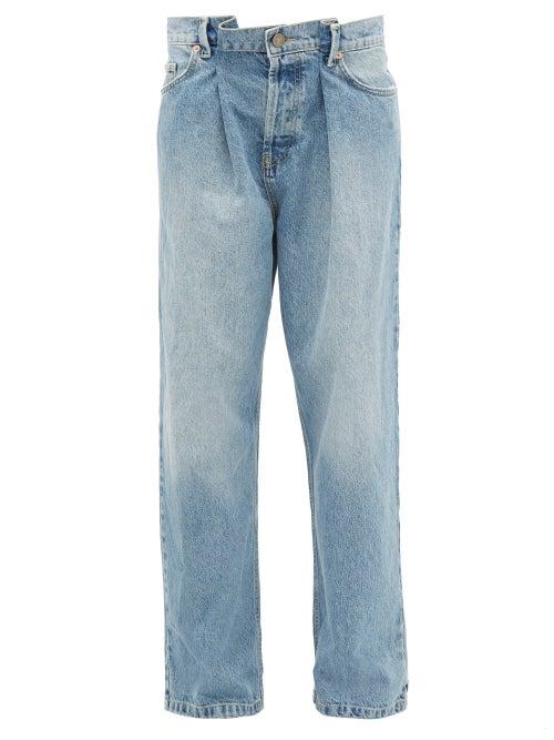 Matchesfashion.com Raey - Fold Dad Baggy Boyfriend Jeans - Womens - Light Blue