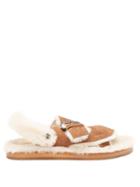 Matchesfashion.com Lvaro - Shearling-lined Suede Sandals - Womens - Tan