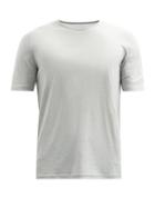 Matchesfashion.com Ashmei - Logo-embroidered Wool-blend T-shirt - Mens - Grey