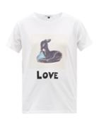 Bella Freud - Fawn-print Cotton-jersey T-shirt - Womens - White