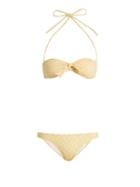 Matchesfashion.com Melissa Odabash - Aruba Strapless Tie Bikini - Womens - Yellow Print