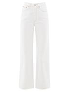 Matchesfashion.com Solid & Striped - X Re/done The Wide Leg Beach Jeans - Womens - White