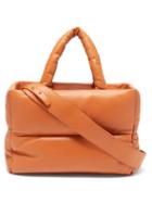 Stand Studio - Daffy Quilted Leather Tote Bag - Womens - Orange