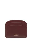 Matchesfashion.com A.p.c. - Half Moon Leather Cardholder - Womens - Burgundy