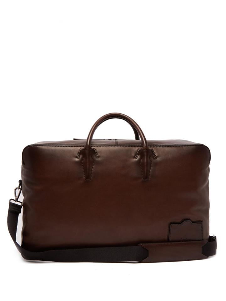 Berluti Logo-embellished Leather Travel Bag