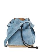 Matchesfashion.com Altuzarra - Espadrille Suede Bucket Bag - Womens - Light Blue