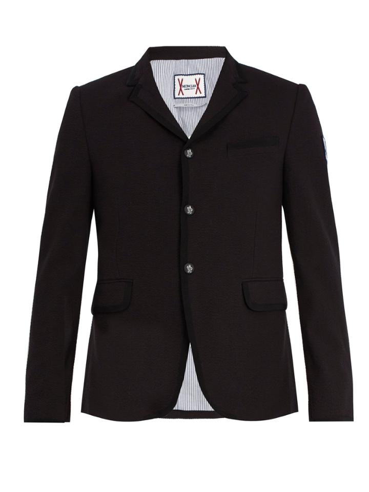 Moncler Gamme Bleu Single-breasted Cotton Blazer