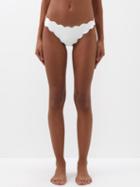 Marysia - Antibes Scalloped Bikini Briefs - Womens - Off White