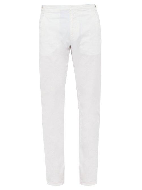 Matchesfashion.com Orlebar Brown - Campbell Cotton Blend Twill Trousers - Mens - White