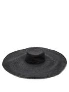 Matchesfashion.com Greenpacha - Mallorca Straw Wide Brim Hat - Womens - Black