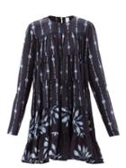Matchesfashion.com Merlette - Soliman Shibori-dyed Cotton Dress - Womens - Navy Multi