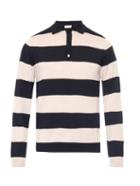 Esk Striped Cashmere And Cotton-blend Polo Shirt