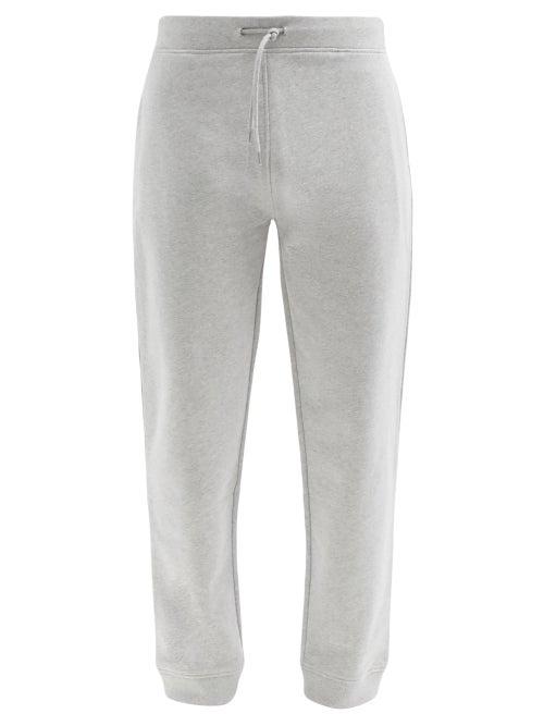 A.p.c. - Item Logo-print Jersey Track Pants - Mens - Light Grey
