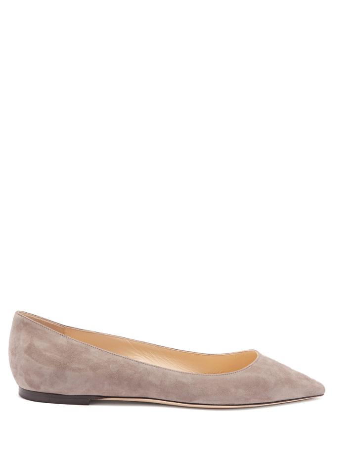 Jimmy Choo Romy Suede Pointed-toe Flats