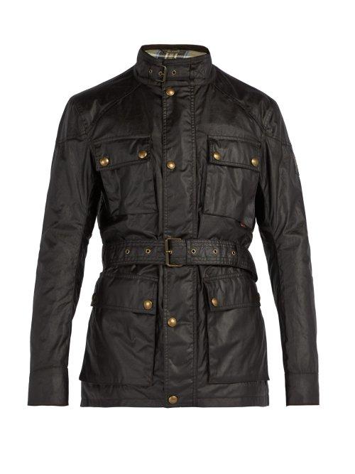 Matchesfashion.com Belstaff - Racemaster Waxed Cotton Jacket - Mens - Dark Brown