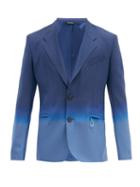 Matchesfashion.com Givenchy - Dip-dyed Wool-twill Blazer - Mens - Blue