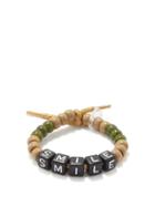 Lauren Rubinski - Smile Bead And Lurex Bracelet - Womens - Brown Multi