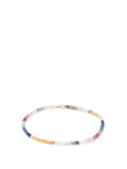 Jia Jia - Arizona Light Sapphire & 14kt Gold Anklet - Womens - Multi