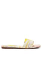 Matchesfashion.com Emilio Pucci - Abstract-print Cotton-twill Slides - Womens - Pink Multi