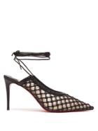 Christian Louboutin X Roland Mouret Cage And Curry 85 Leather Pumps
