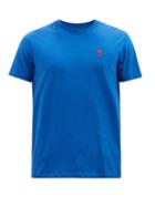 Mens Rtw Ami - Ami De Caur-logo Organic-cotton Jersey T-shirt - Mens - Blue
