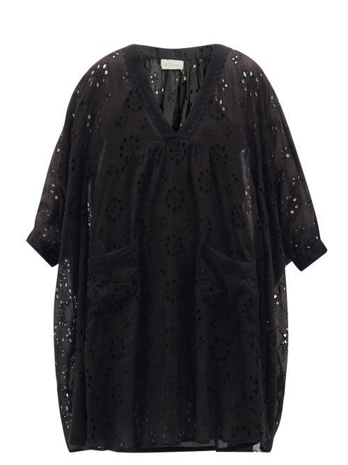 Ladies Beachwear Mes Demoiselles - De Beaurevoir Cotton Kaftan Dress - Womens - Black