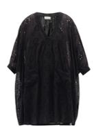 Ladies Beachwear Mes Demoiselles - De Beaurevoir Cotton Kaftan Dress - Womens - Black