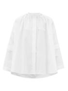 Matchesfashion.com Jil Sander - Cape Style Cotton Poplin Shirt - Womens - White