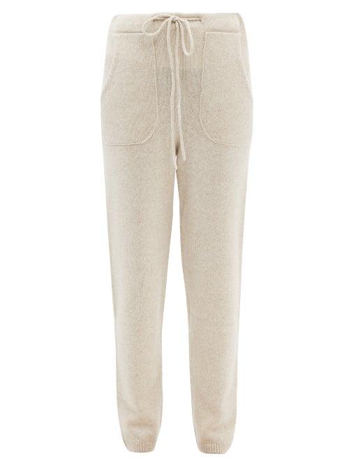 The Elder Statesman - Drawstring-waist Cashmere Track Pants - Womens - Beige
