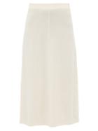Matchesfashion.com Joseph - Fluted Wool Blend Midi Skirt - Womens - Ivory