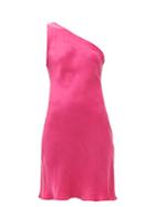 Matchesfashion.com Worme - The One Shoulder Silk Mini Dress - Womens - Pink