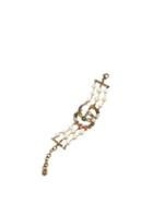 Matchesfashion.com Gucci - Crystal And Pearl Embellished Gg Bracelet - Womens - Multi